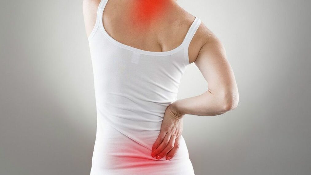 pain in the lower back in a woman