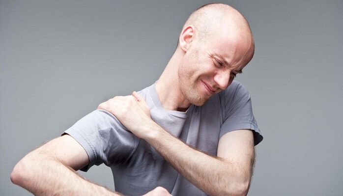 Shoulder pain with osteochondrosis